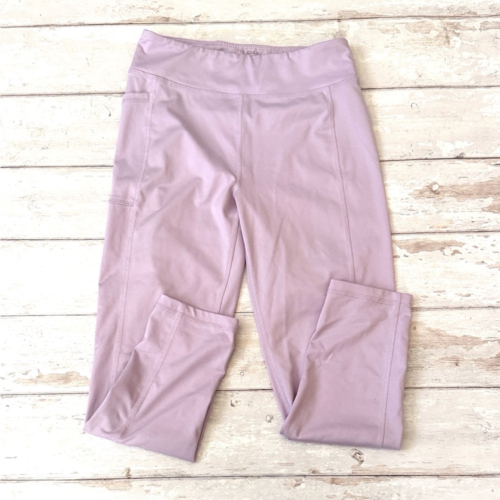 Tek Gear 14/16 Girls Lavender Purple Athleisure Leggings Stretch Pants Size 14